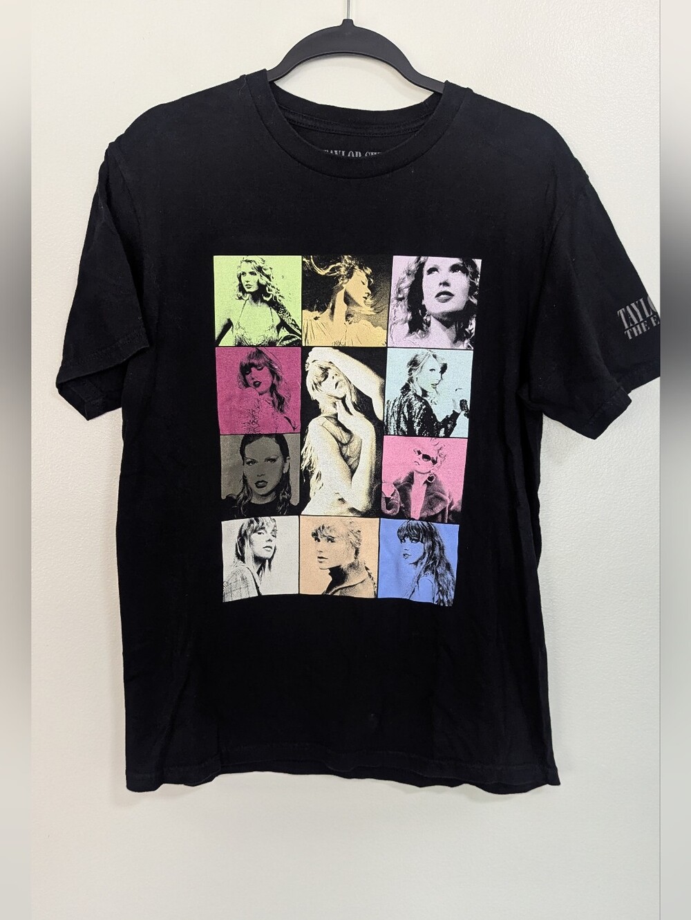 Taylor Swift The Eras Tour Black Graphic Merch T-Shirt Size Small